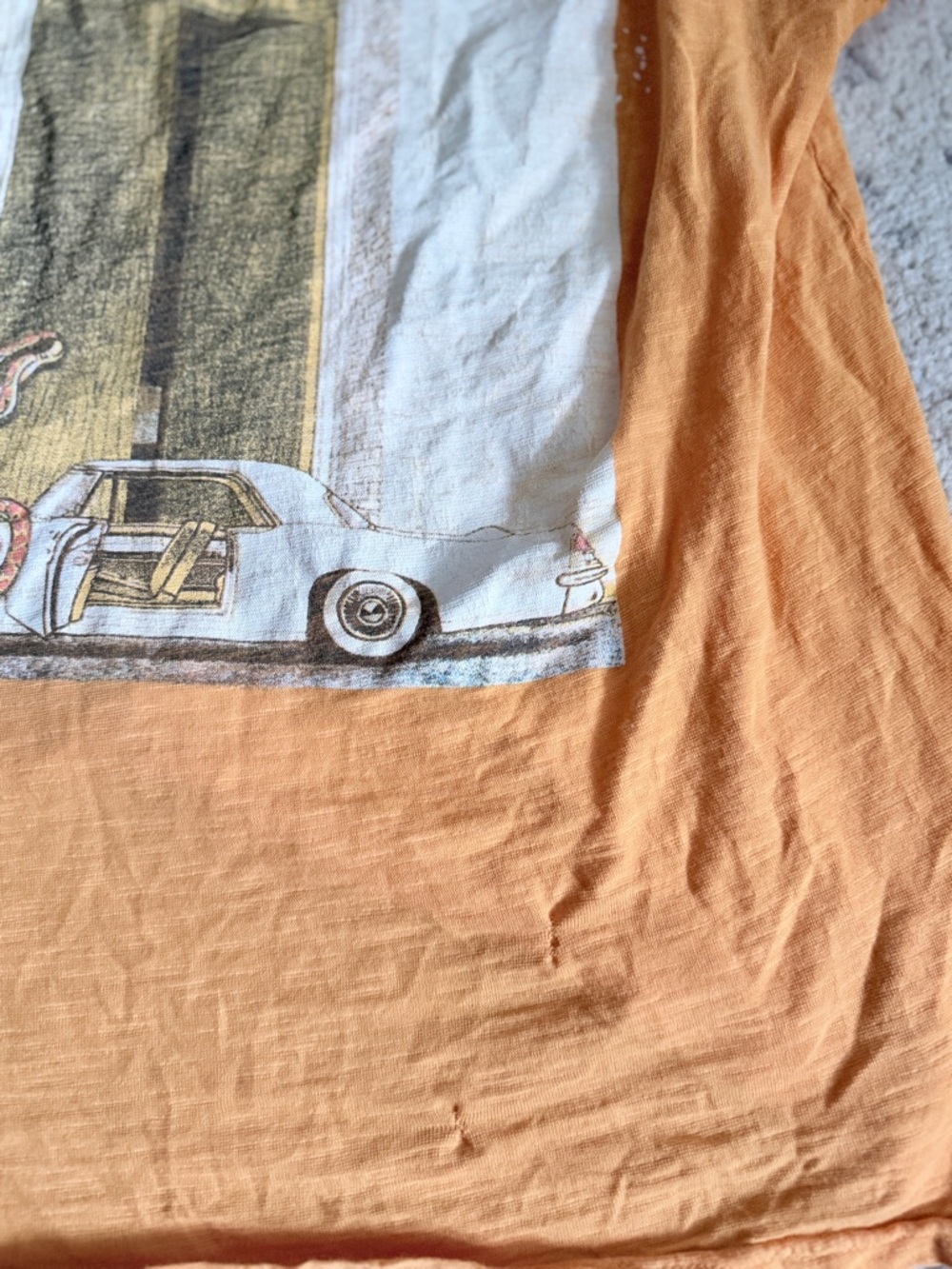 Oversized Boys Lie Mustard Graphic Tee - Flaw - Picture 9 of 10